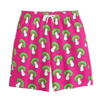 Crazy Mushroom Pattern Print Cotton Shorts