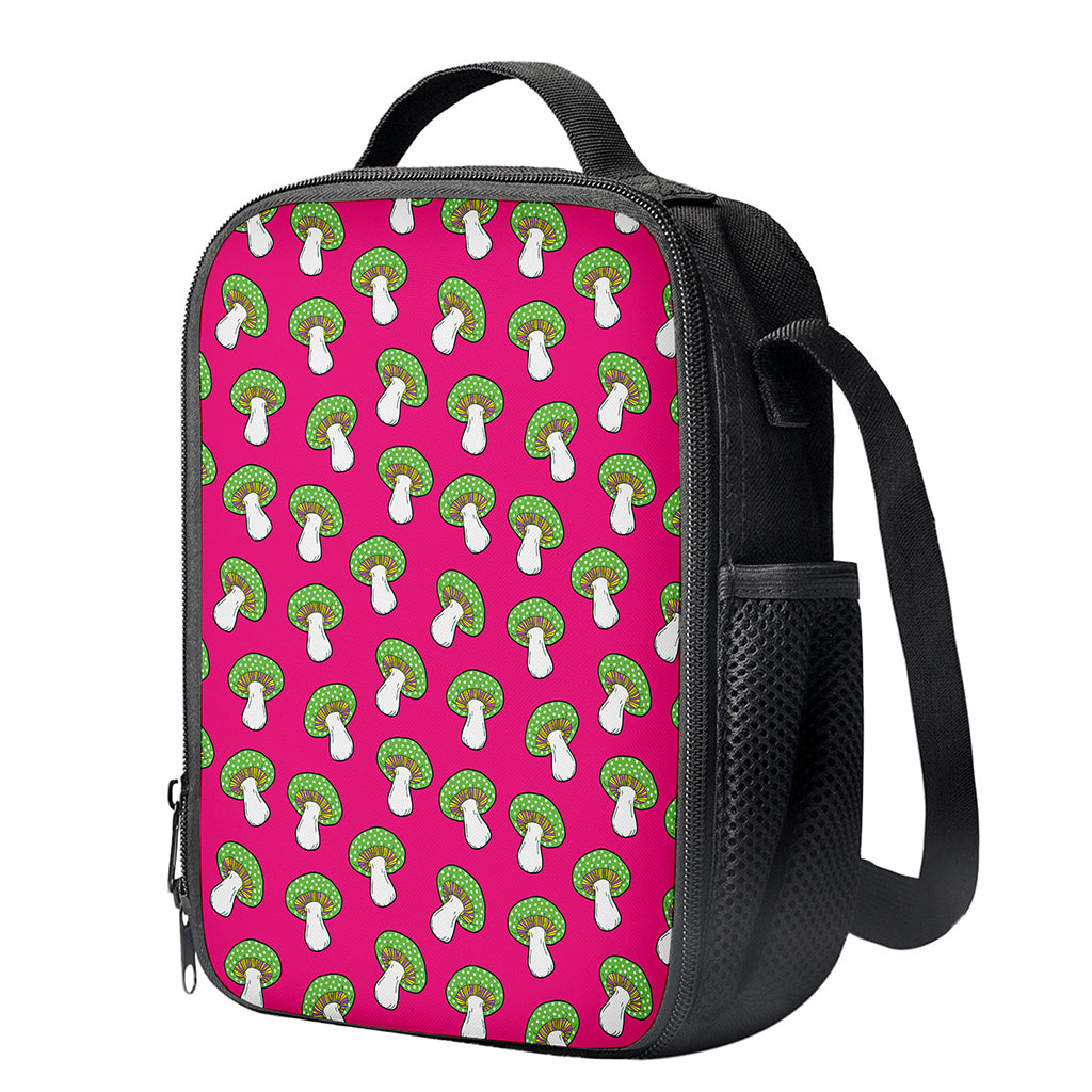 Crazy Mushroom Pattern Print Crossbody Lunch Bag