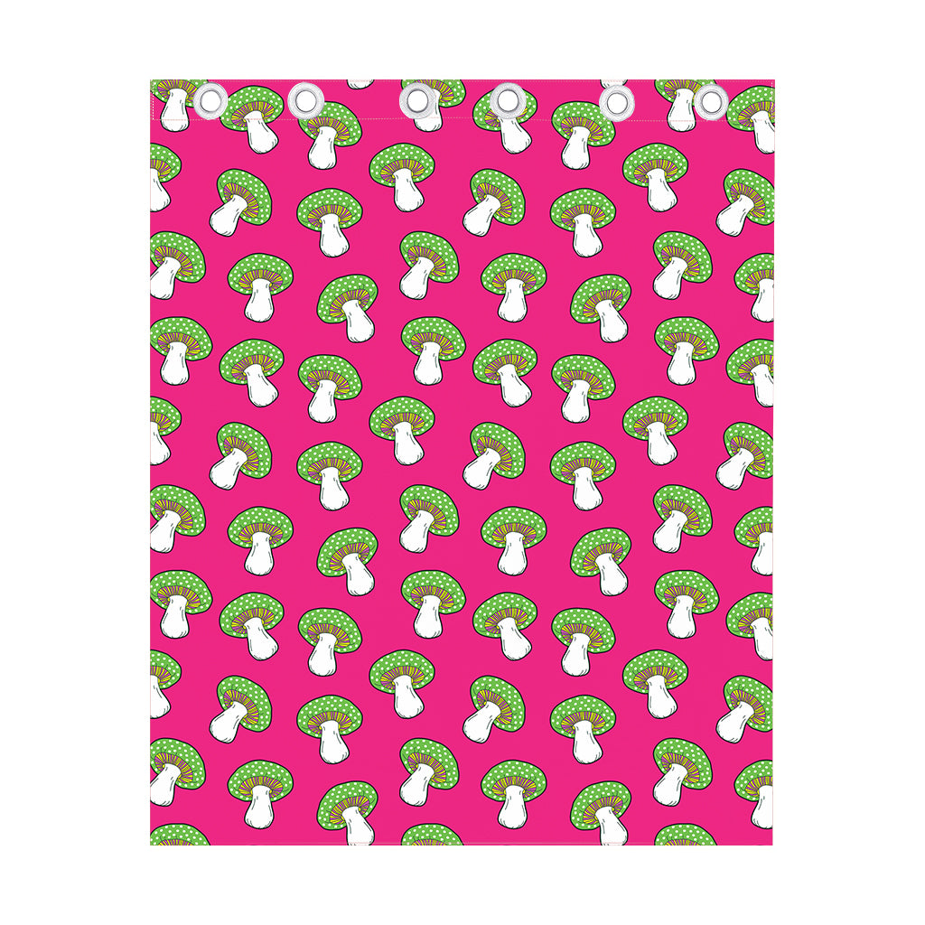 Crazy Mushroom Pattern Print Curtain