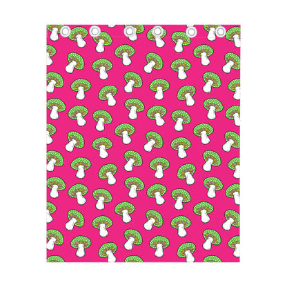 Crazy Mushroom Pattern Print Curtain