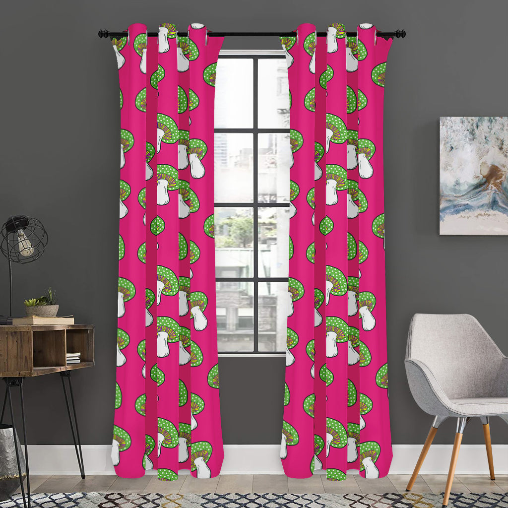 Crazy Mushroom Pattern Print Curtain