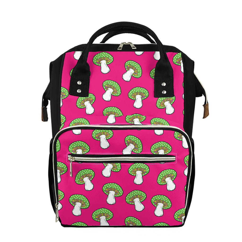 Crazy Mushroom Pattern Print Diaper Bag