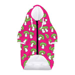 Crazy Mushroom Pattern Print Dog Zip Up Hoodie