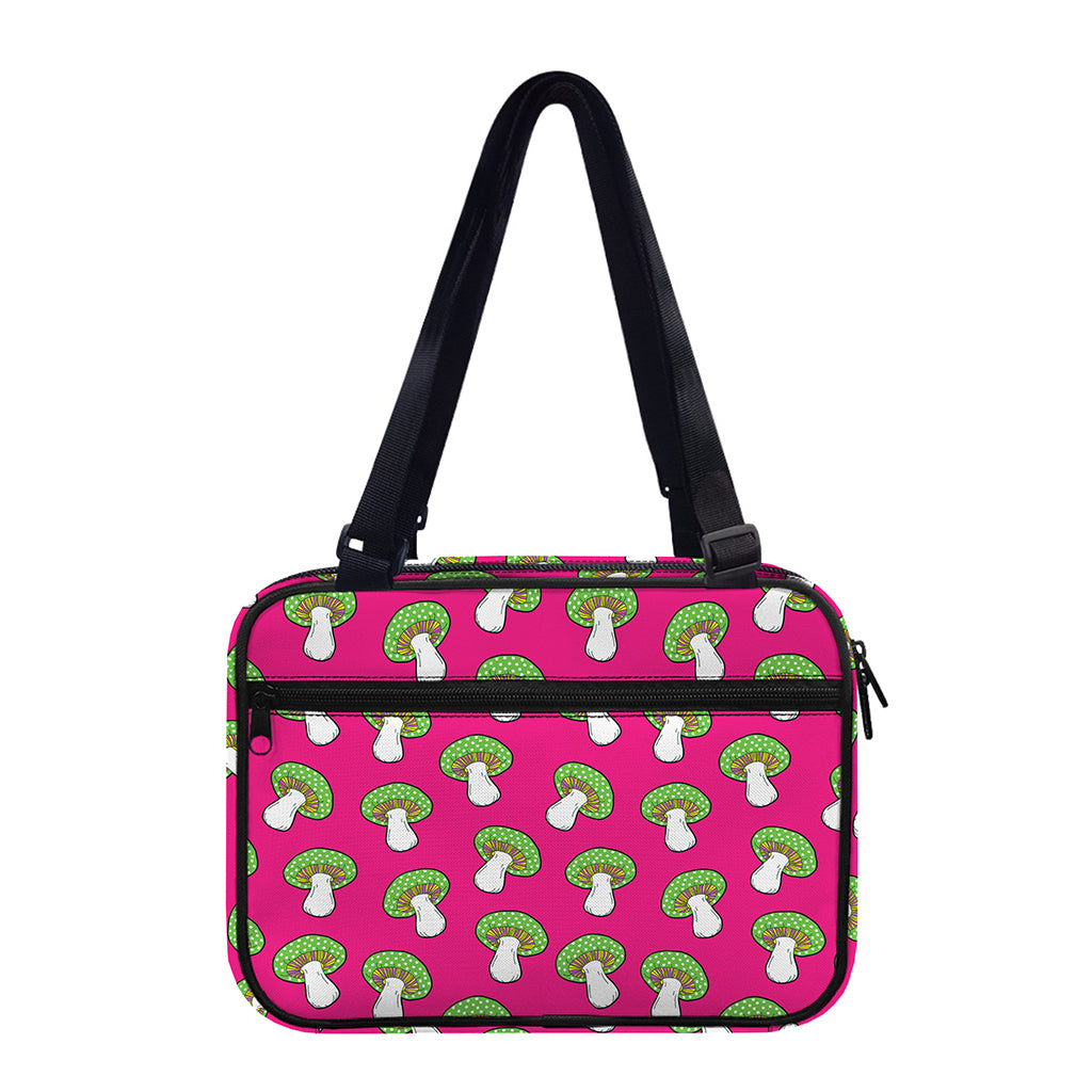 Crazy Mushroom Pattern Print Double Strap Bible Bag