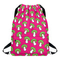 Crazy Mushroom Pattern Print Drawstring Backpack