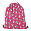 Crazy Mushroom Pattern Print Drawstring Bag