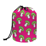Crazy Mushroom Pattern Print Drawstring Makeup Bag