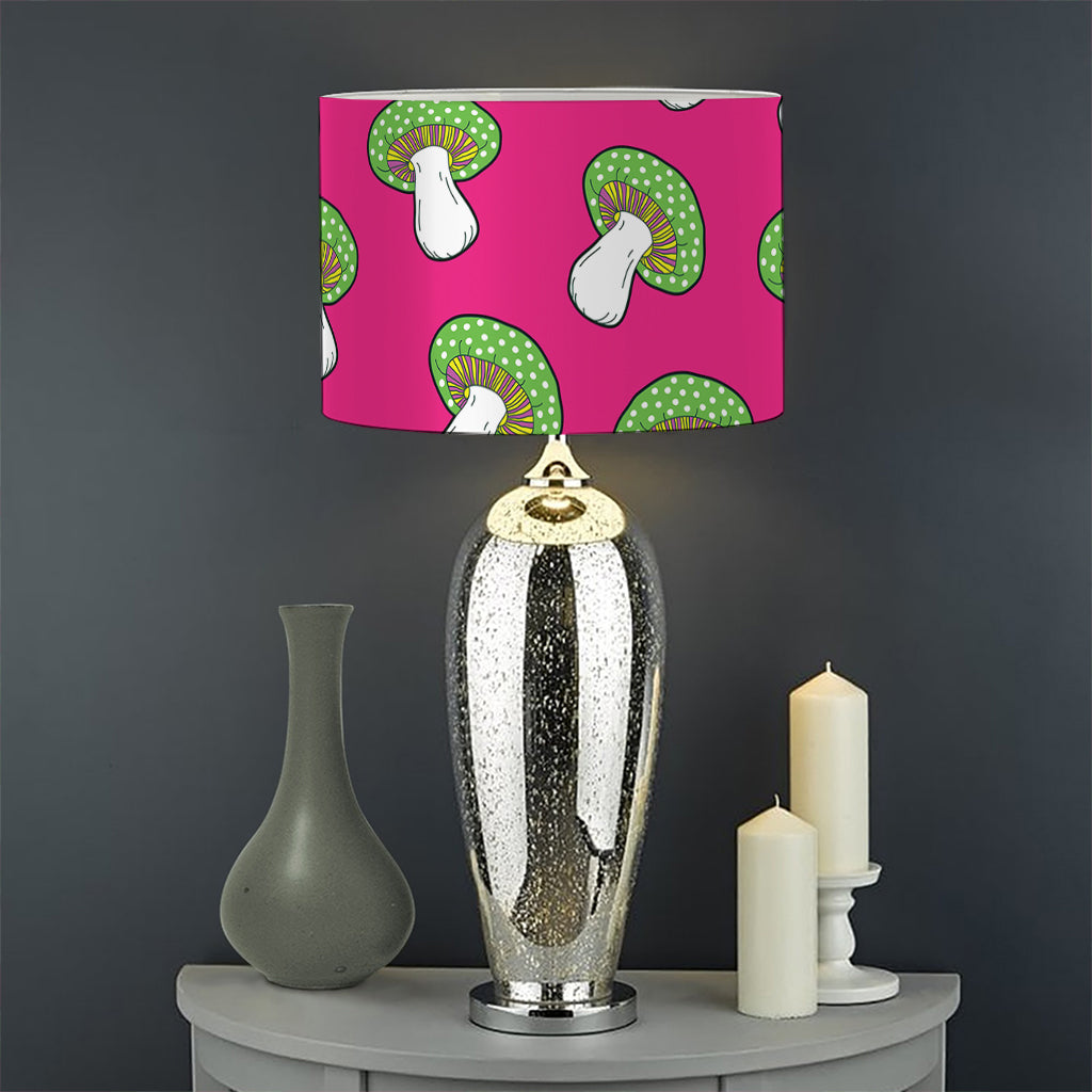 Crazy Mushroom Pattern Print Drum Lamp Shade