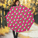 Crazy Mushroom Pattern Print Foldable Umbrella