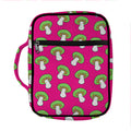 Crazy Mushroom Pattern Print Front Pocket Bible Bag