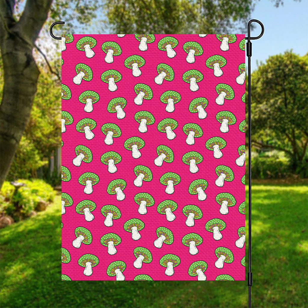 Crazy Mushroom Pattern Print Garden Flag