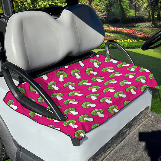 Crazy Mushroom Pattern Print Golf Cart Seat Cover