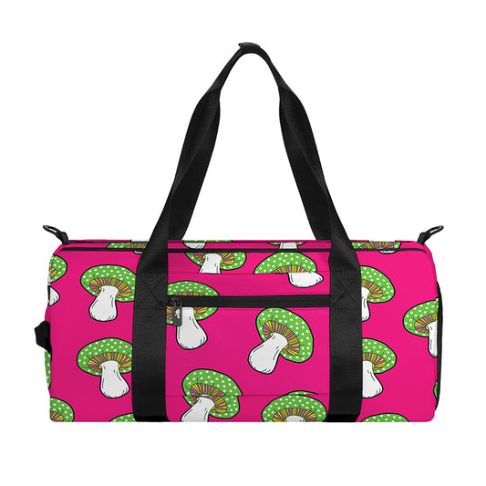 Crazy Mushroom Pattern Print Gym Bag