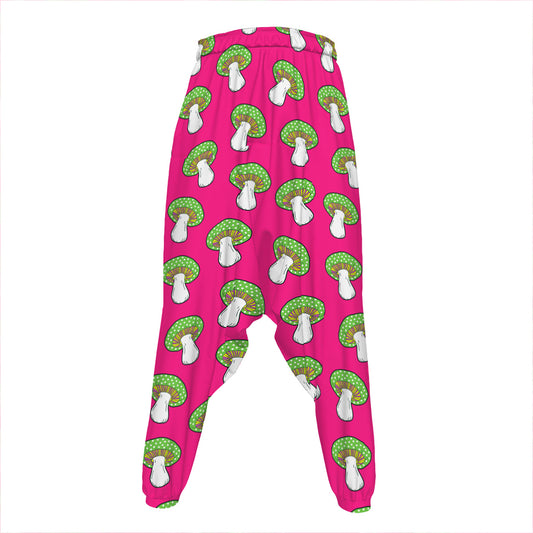 Crazy Mushroom Pattern Print Hammer Pants