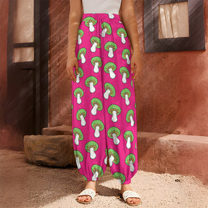 Crazy Mushroom Pattern Print Harem Pants