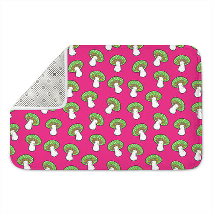 Crazy Mushroom Pattern Print Indoor Door Mat
