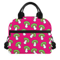 Crazy Mushroom Pattern Print Insulated Lunch Bag