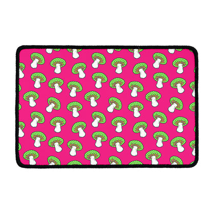 Crazy Mushroom Pattern Print Kitchen Mat