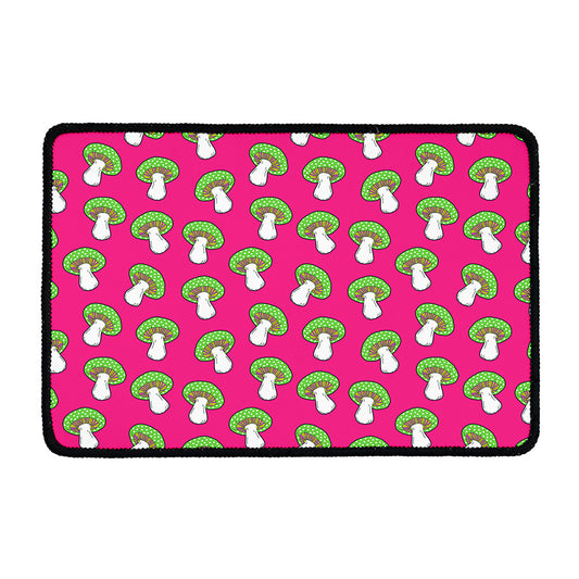 Crazy Mushroom Pattern Print Kitchen Mat