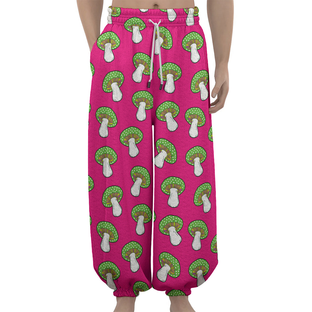 Crazy Mushroom Pattern Print Lantern Pants