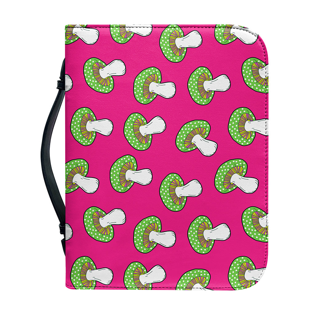Crazy Mushroom Pattern Print Leather Bible Cover