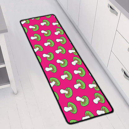 Crazy Mushroom Pattern Print Long Kitchen Mat