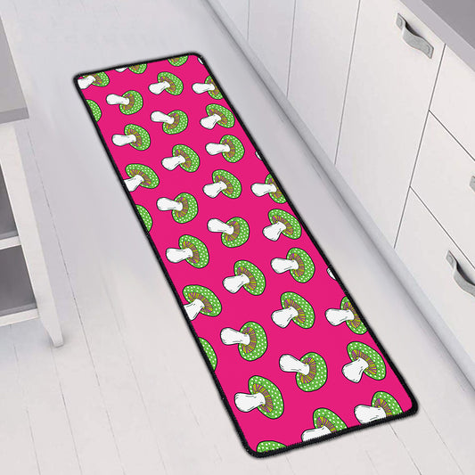 Crazy Mushroom Pattern Print Long Kitchen Mat