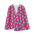 Crazy Mushroom Pattern Print Long Sleeve Short Coat