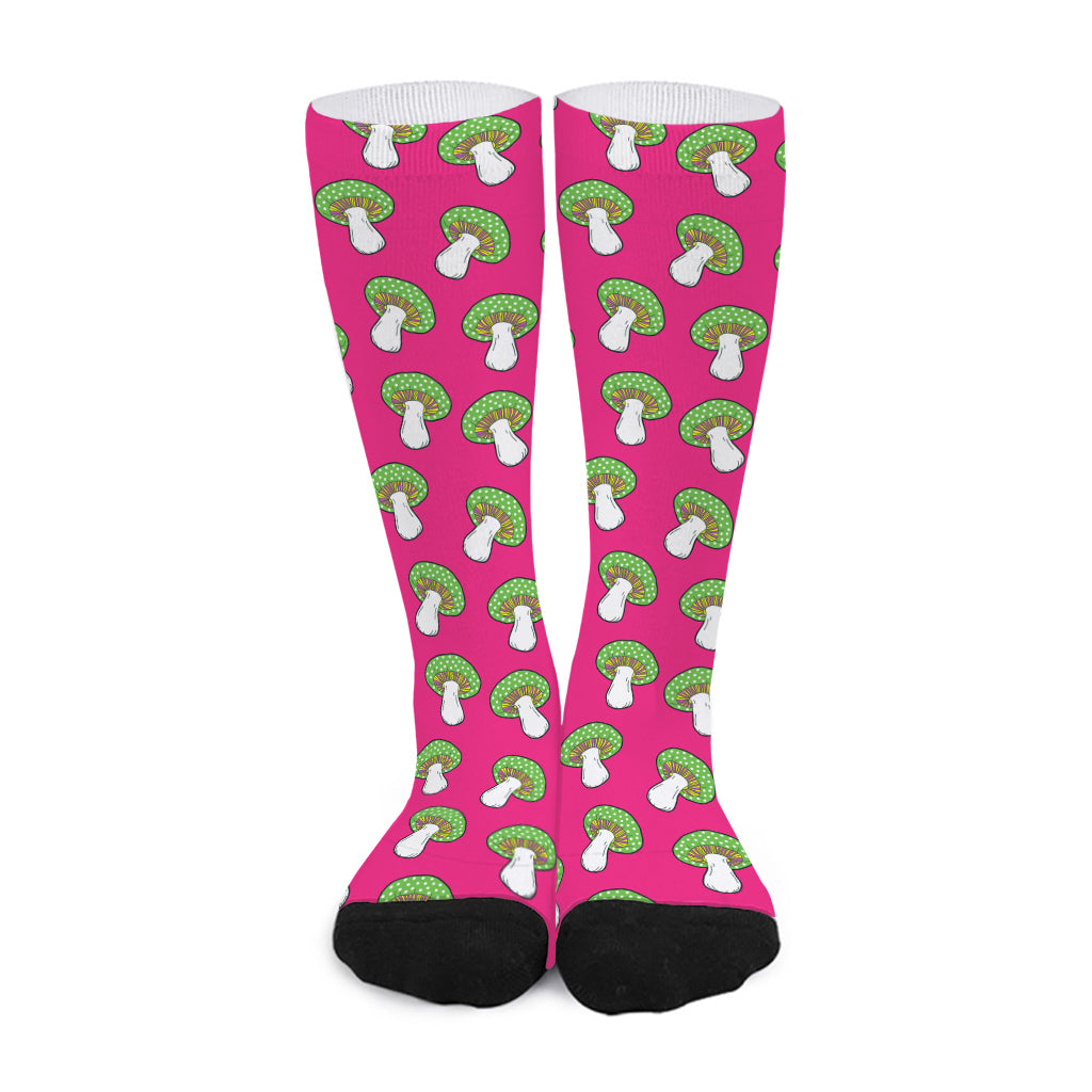 Crazy Mushroom Pattern Print Long Socks