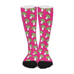 Crazy Mushroom Pattern Print Long Socks