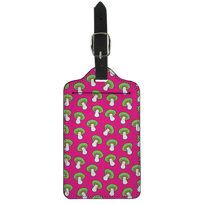Crazy Mushroom Pattern Print Luggage Tag