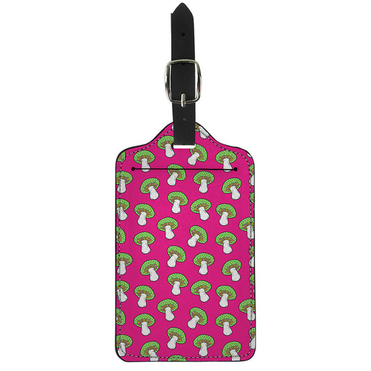 Crazy Mushroom Pattern Print Luggage Tag