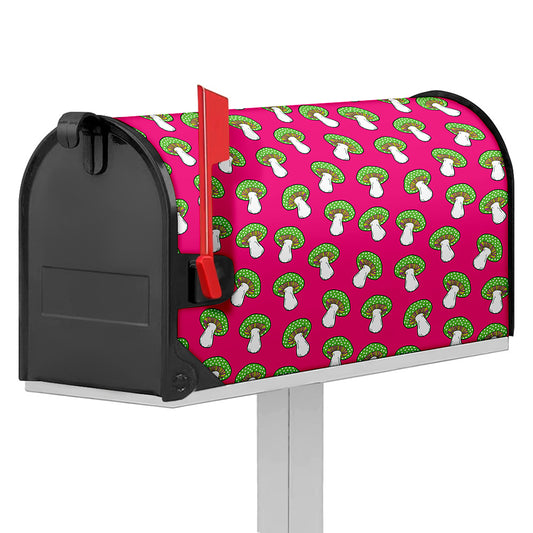 Crazy Mushroom Pattern Print Mailbox Cover