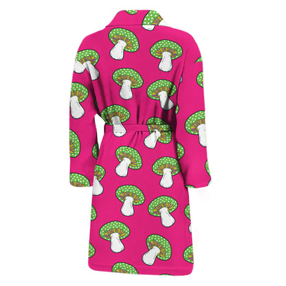 Crazy Mushroom Pattern Print Men's Bathrobe