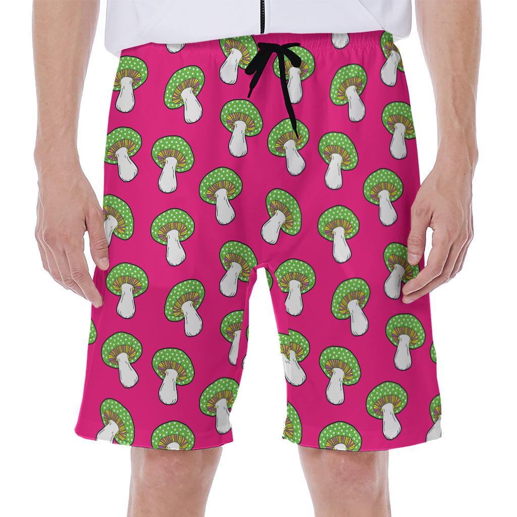 Crazy Mushroom Pattern Print Men's Beach Shorts