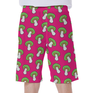 Crazy Mushroom Pattern Print Men's Beach Shorts