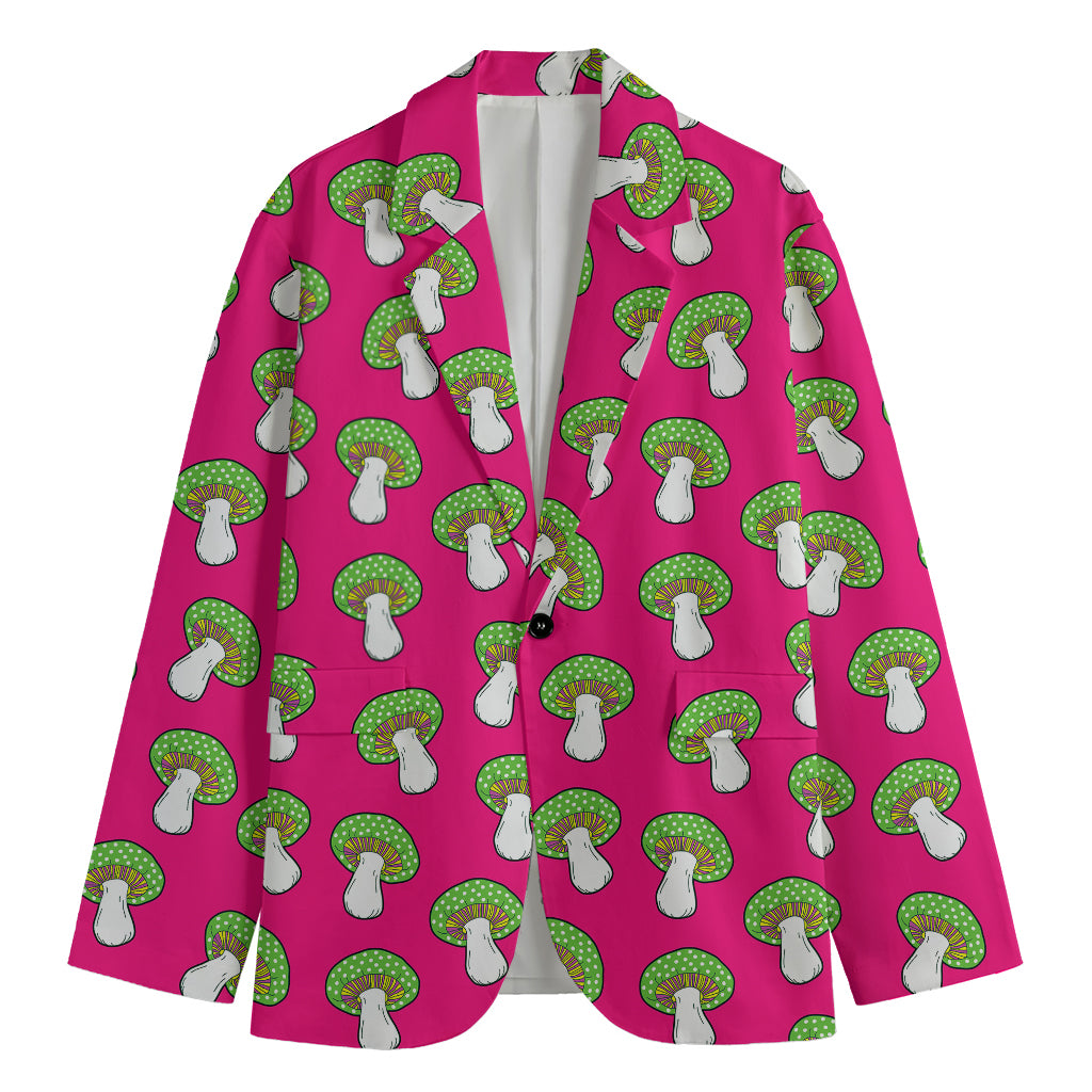 Crazy Mushroom Pattern Print Men's Blazer