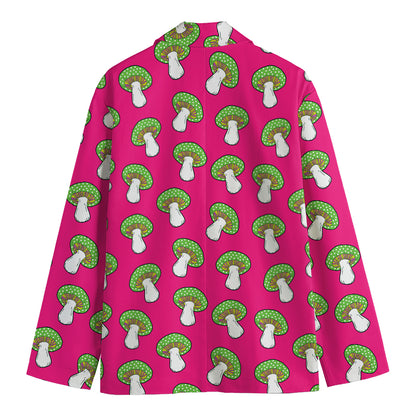 Crazy Mushroom Pattern Print Men's Blazer