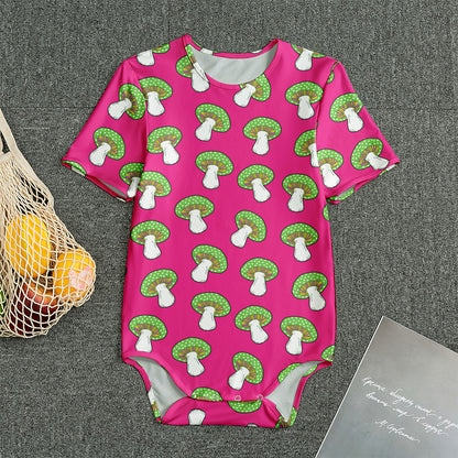 Crazy Mushroom Pattern Print Men's Bodysuit