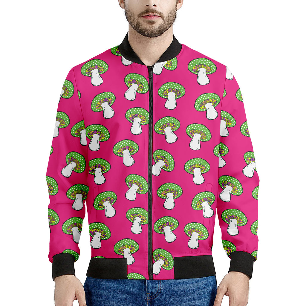 Crazy Mushroom Pattern Print Men's Bomber Jacket