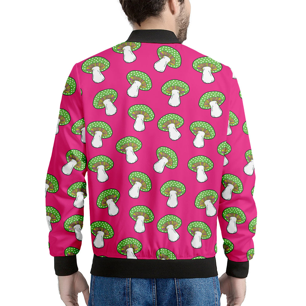 Crazy Mushroom Pattern Print Men's Bomber Jacket