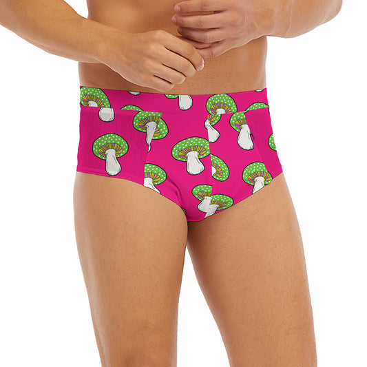 Crazy Mushroom Pattern Print Men's Briefs