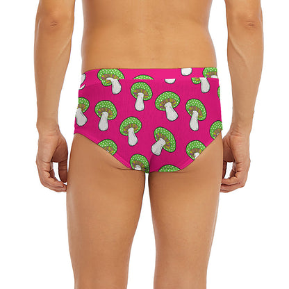 Crazy Mushroom Pattern Print Men's Briefs