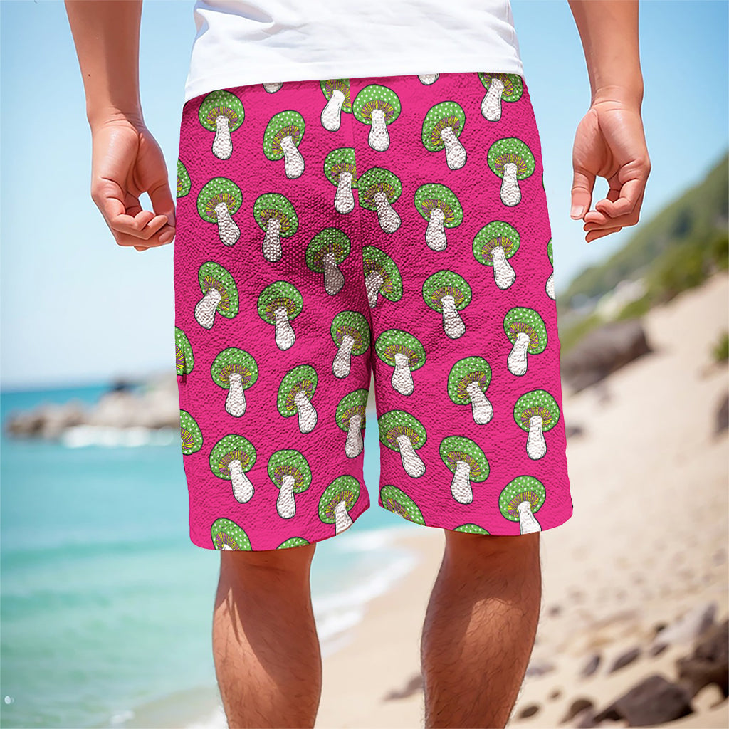 Crazy Mushroom Pattern Print Men's Cargo Shorts