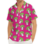 Crazy Mushroom Pattern Print Men's Deep V-Neck Shirt