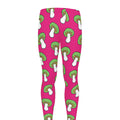 Crazy Mushroom Pattern Print Men's Leggings
