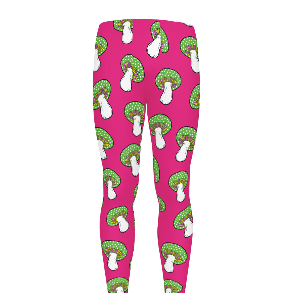 Crazy Mushroom Pattern Print Men's leggings
