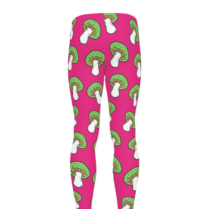 Crazy Mushroom Pattern Print Men's leggings