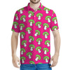 Crazy Mushroom Pattern Print Men's Polo Shirt