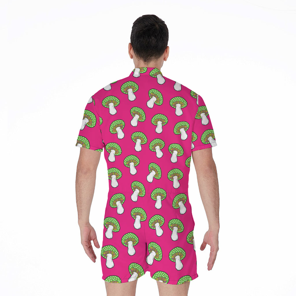 Crazy Mushroom Pattern Print Men's Rompers